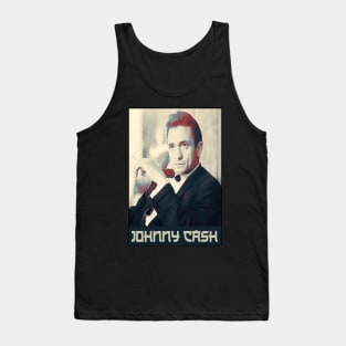 Black styles Johnny Cash Tank Top